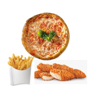 Pizza + Chicken Stripes + Fries